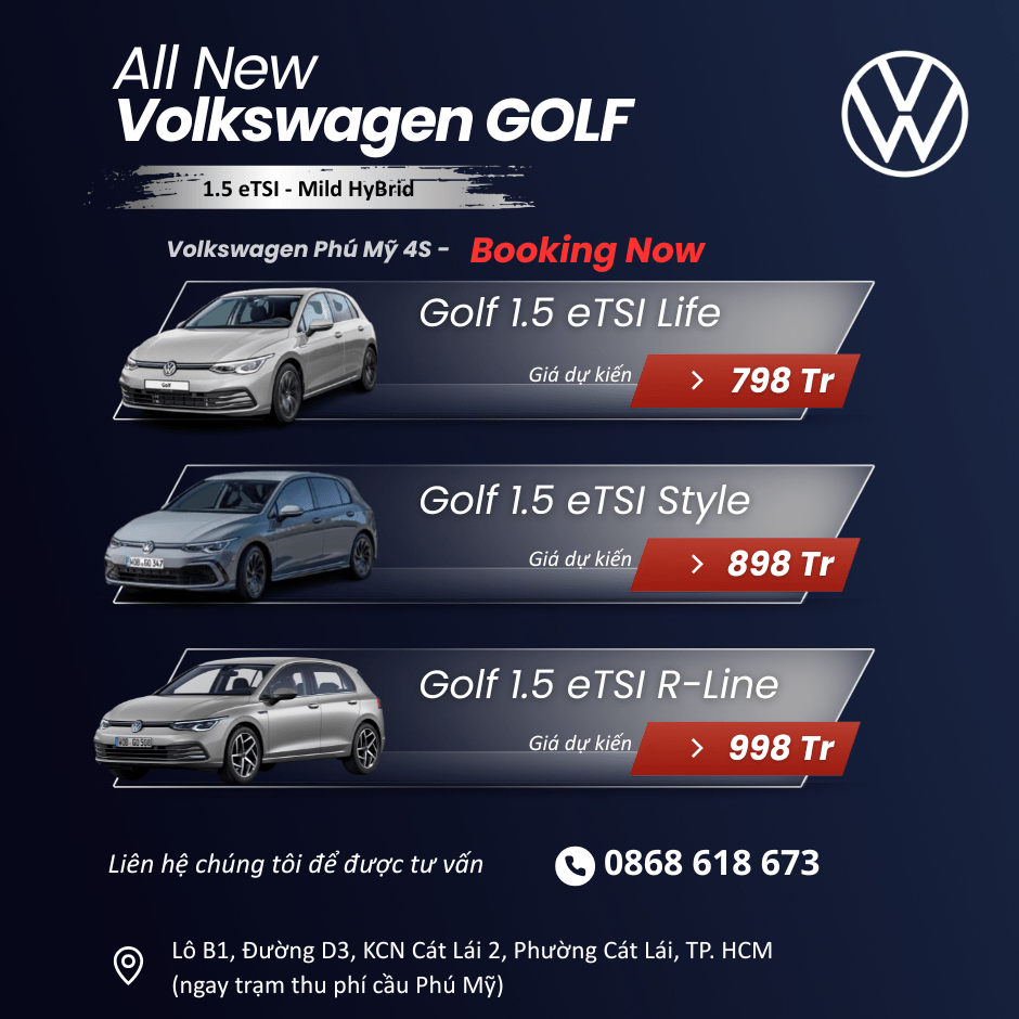 0868 618 673 HÃY LÀ NHỮNG NGƯỜI ĐẦU TIỀN SỞ HỮU DÒNG XE HOTHATCH HIỆU NĂNG CAO "VOLKSWAGEN GOLF"
